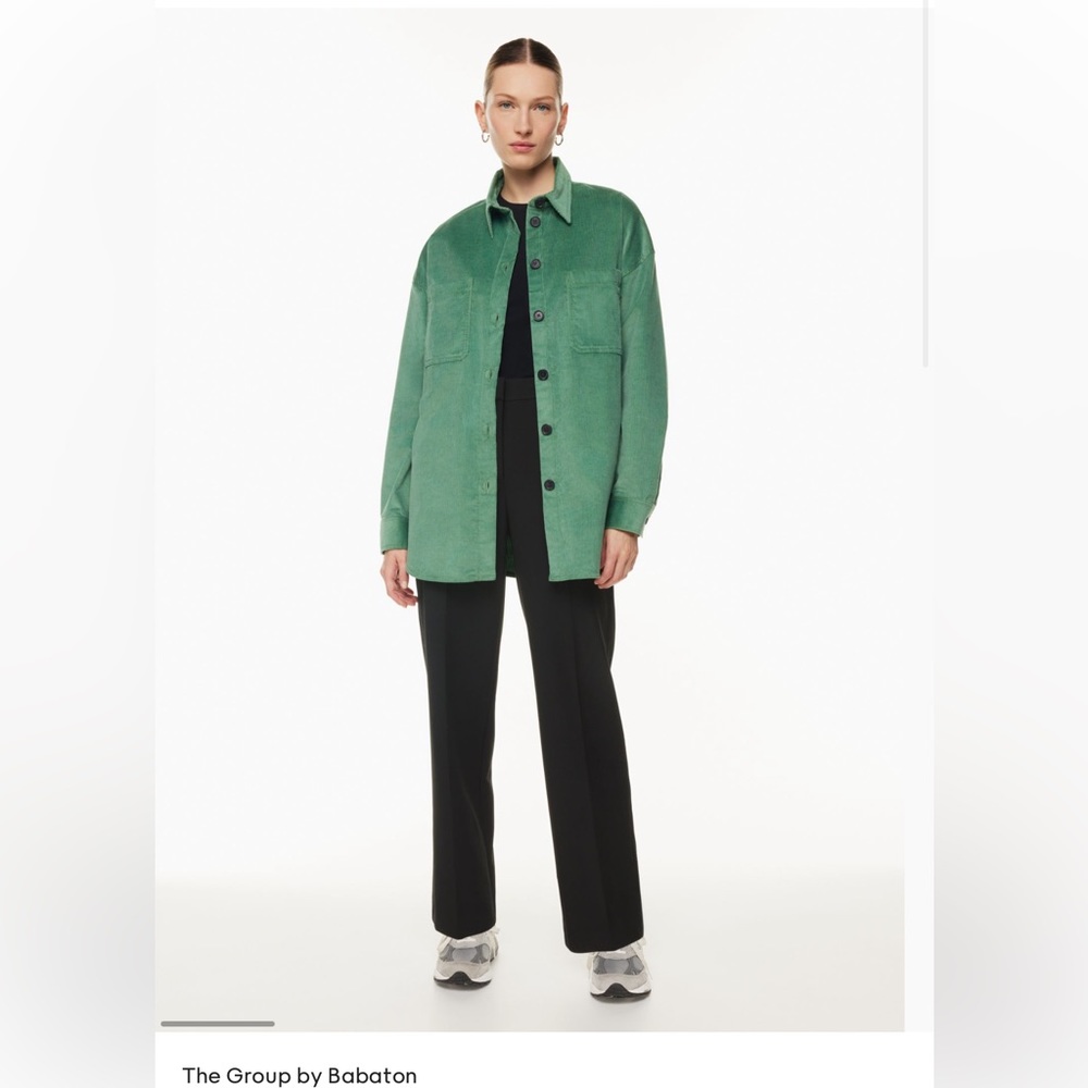 New with Tags Aritzia The Group Babaton green corduroy button down shirt Size:S